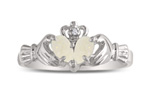 Opal Claddagh Ring